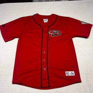 Majestic Arizona Diamondbacks Red Team Youth Jersey with Black Trim - Size 14/16